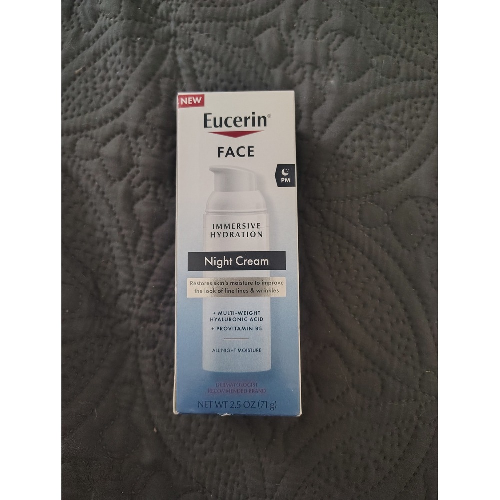 Eucerin Face Immersive Hydration Night Cream Hyaluronic Acid Provitamin B5 2.5oz